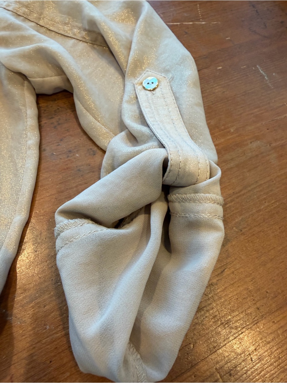 Cache Shimmery Taupe Utility Shirt - Picture 6 of 8